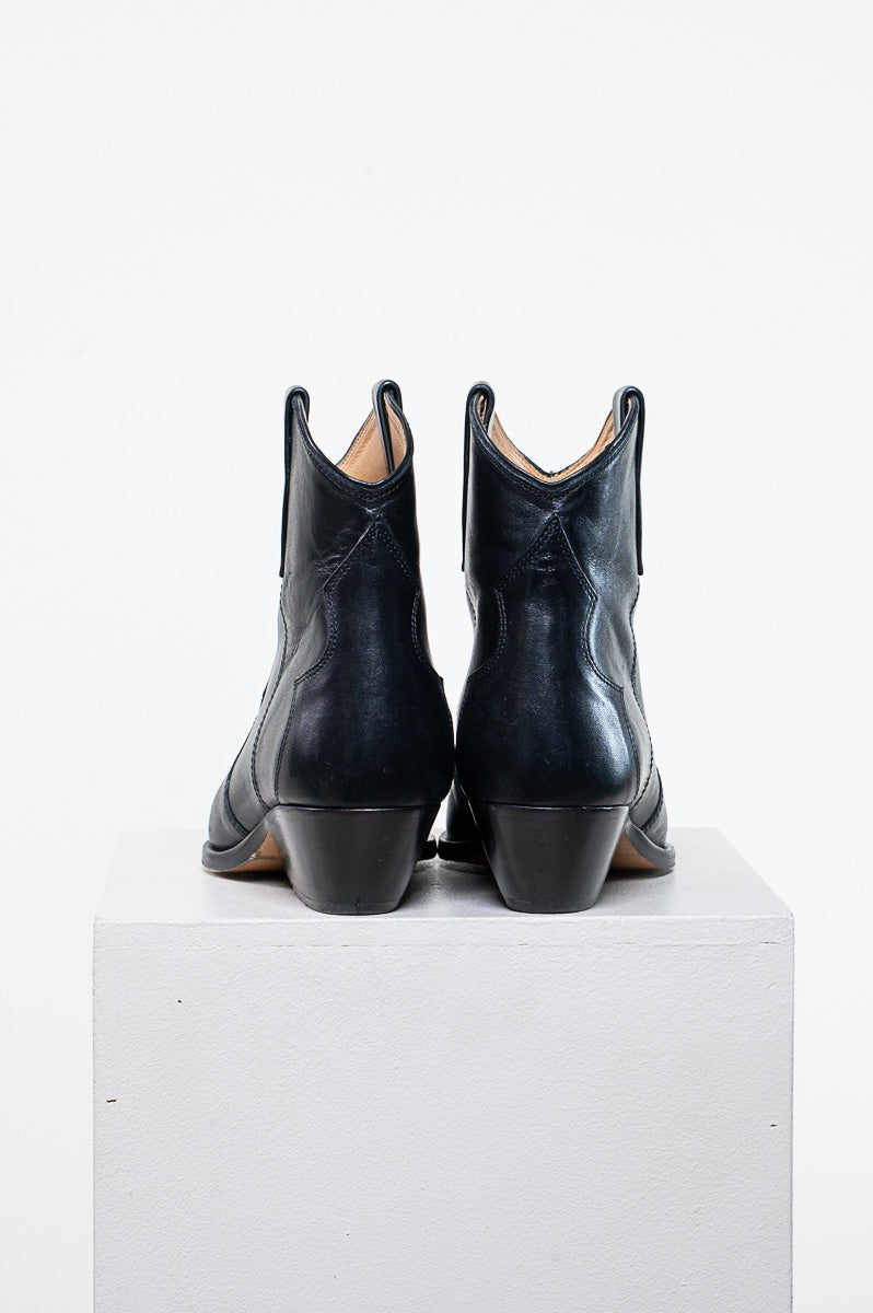 Black Dewina Cowboy Ankle Boot
