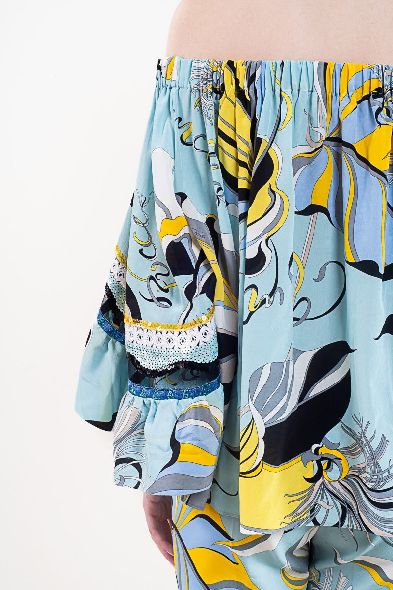 Pucci Off-The-Shoulder Top & Pant Set