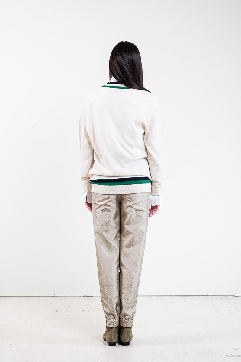 Cream V-Neck Sweater