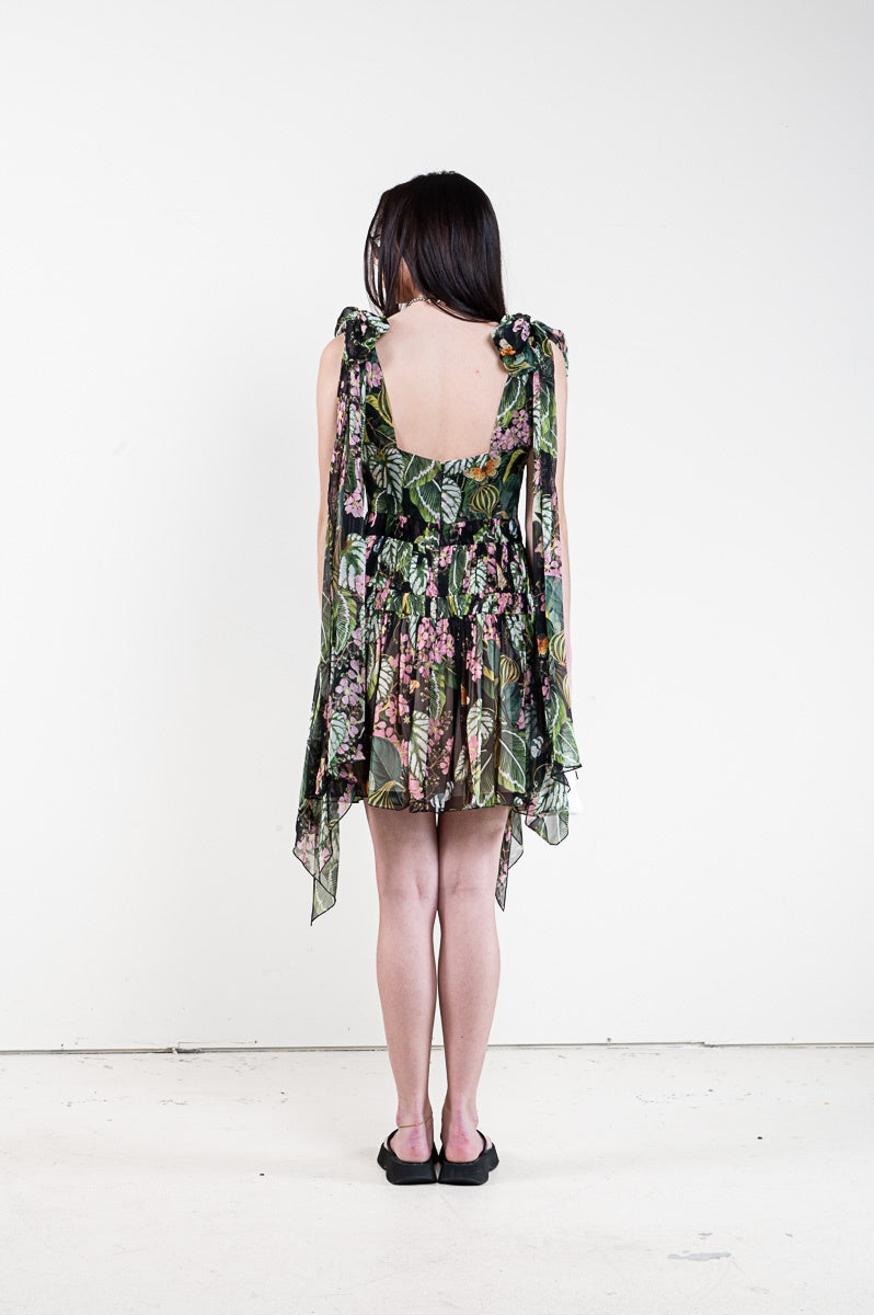 Floral Printed Tiered Mini Dress