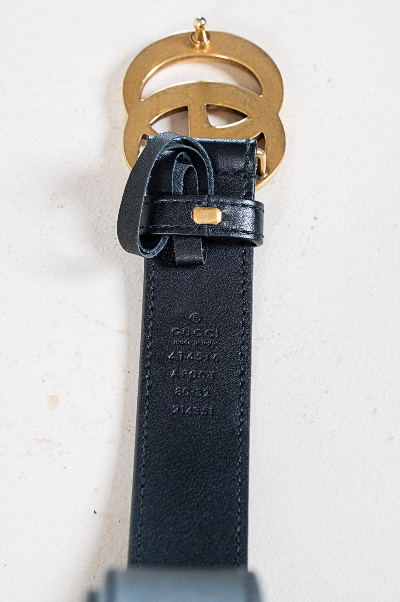 Black Double G Marmont Belt