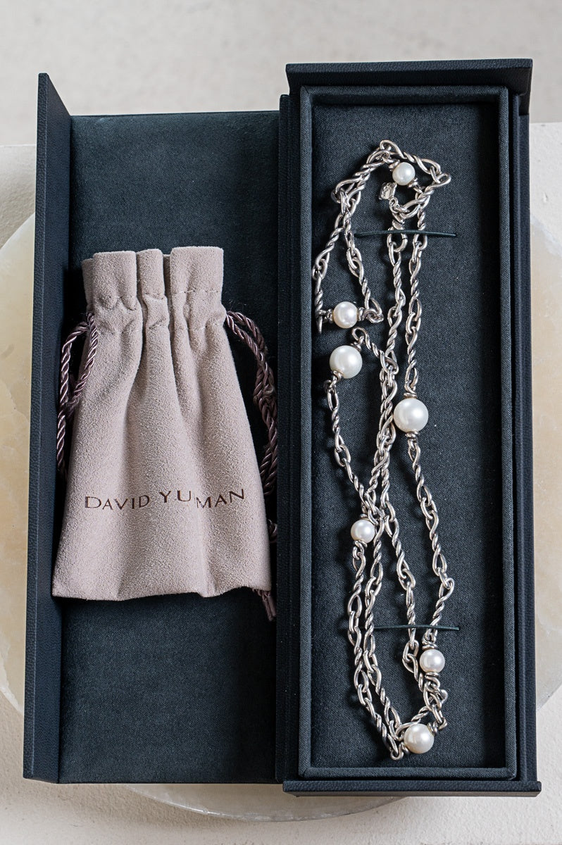 Silver and Pearl Necklace