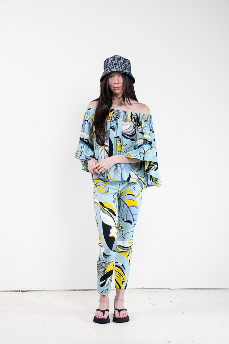 Pucci Off-The-Shoulder Top & Pant Set