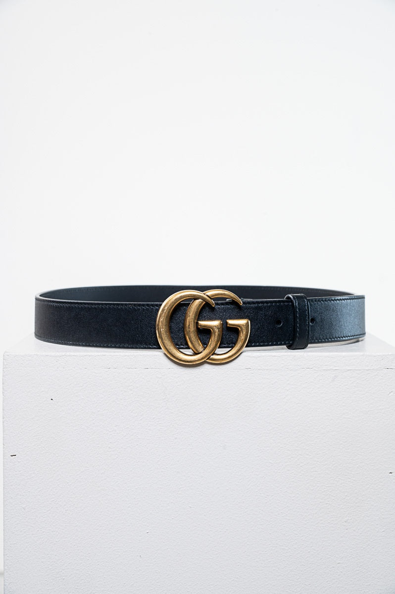Black Double G Marmont Belt