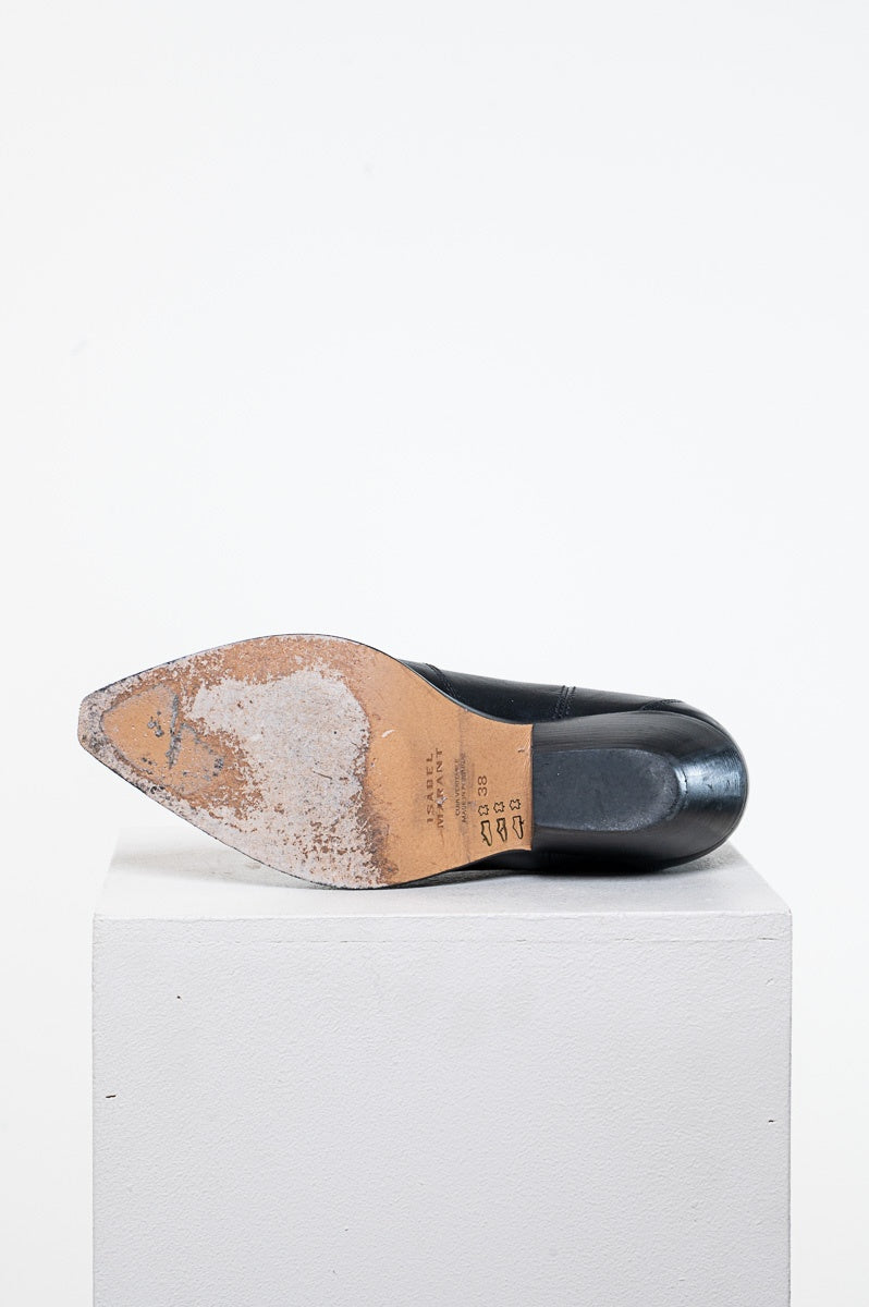 Black Dewina Cowboy Ankle Boot