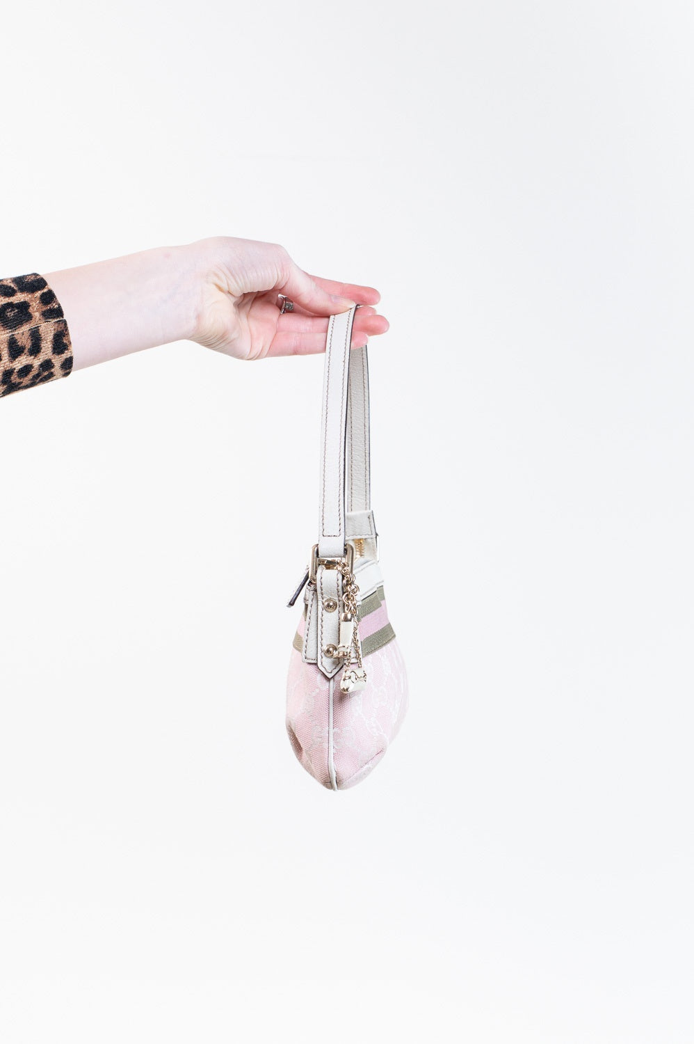 Pink GG Canvas Jolicoeur Pochette Shoulder Bag