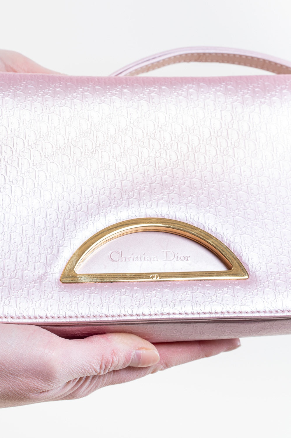 Vintage Malice Pink Metallic Leather shoulder bag