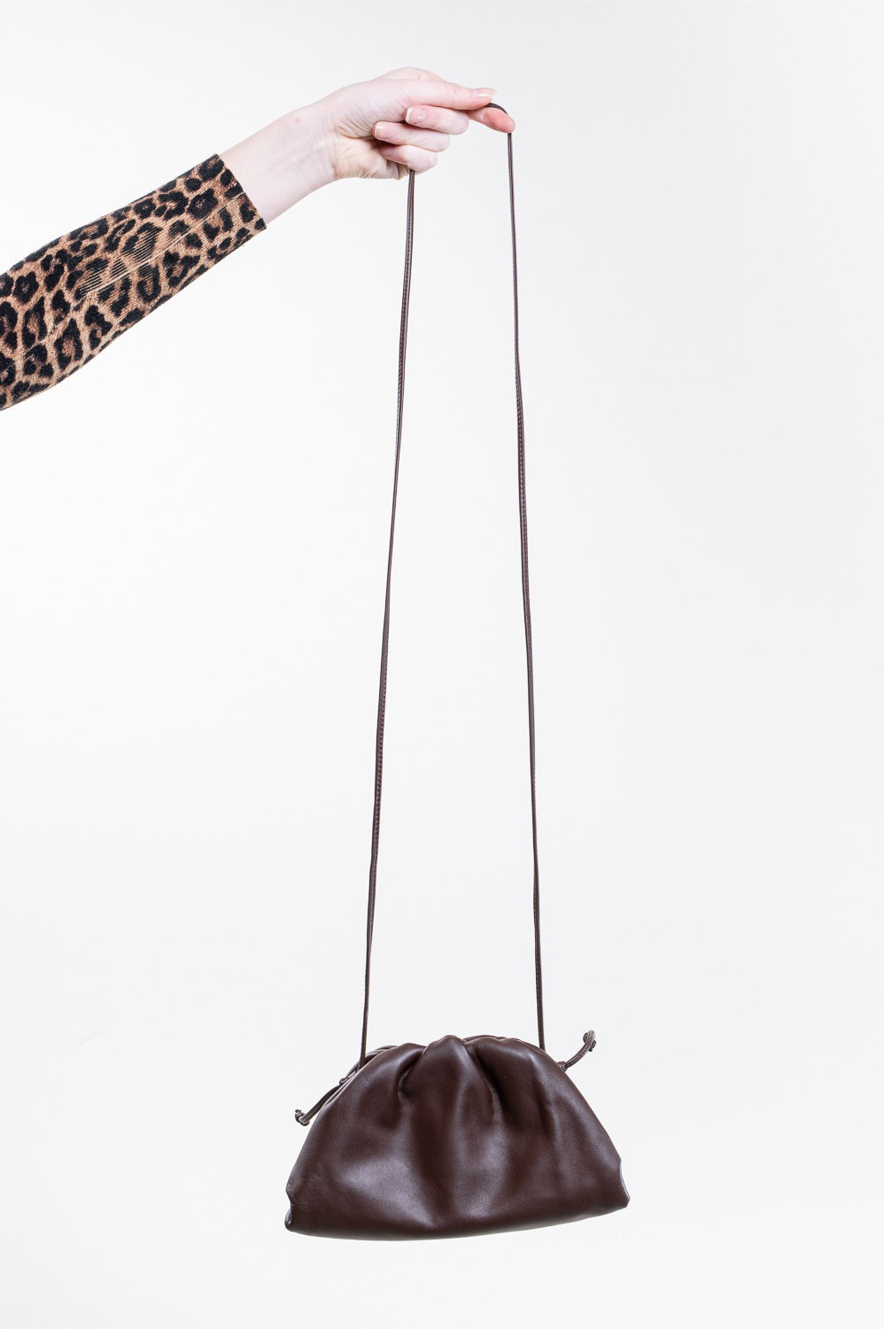 Chocolate Brown Calfskin Leather The Mini Pouch