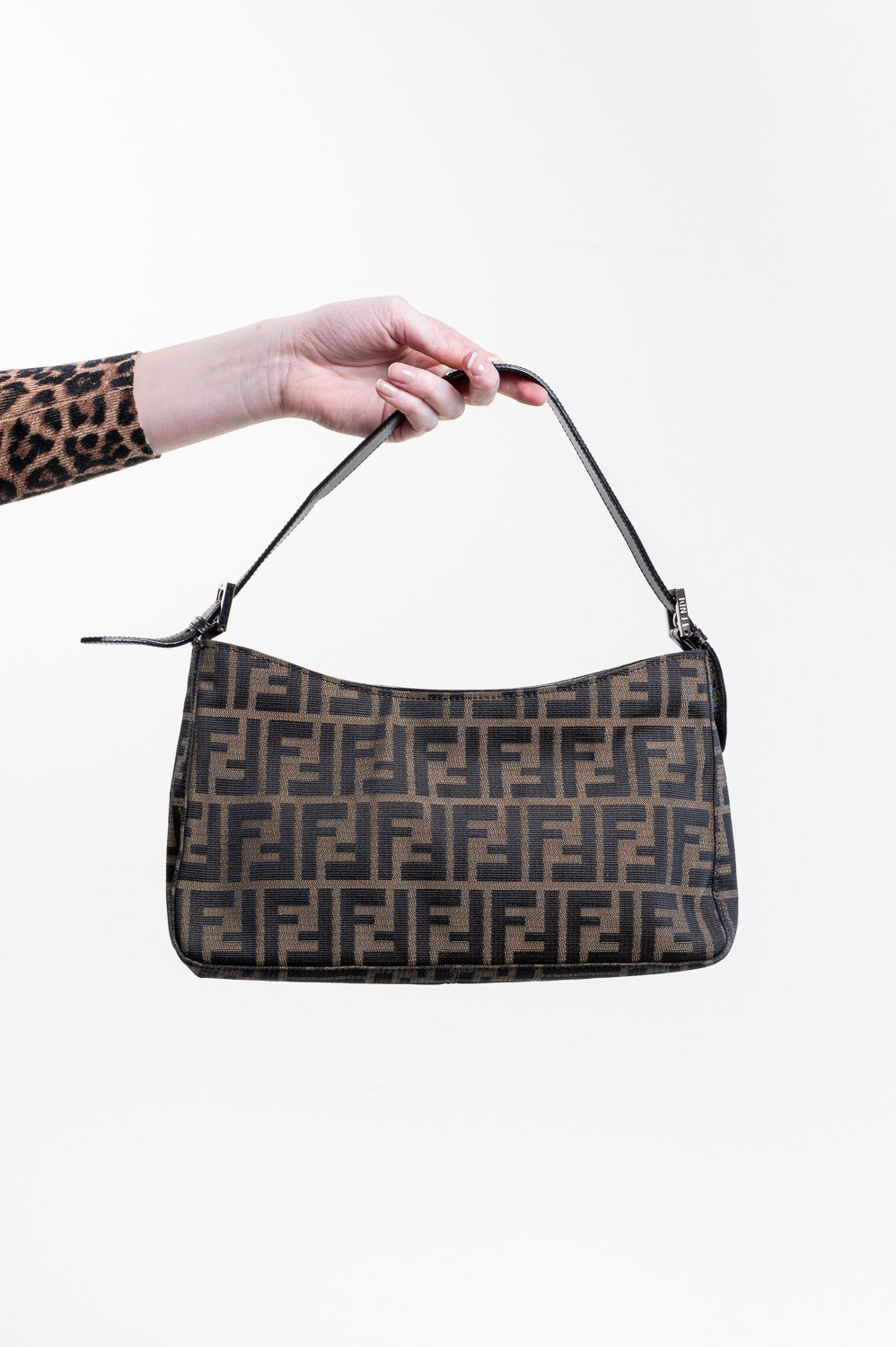 Brown Zucca Canvas Shoulder Bag