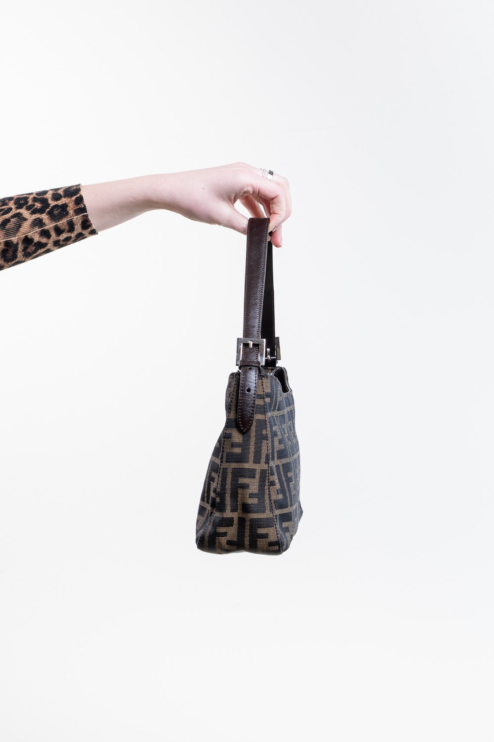 Brown Zucca Canvas Shoulder Bag