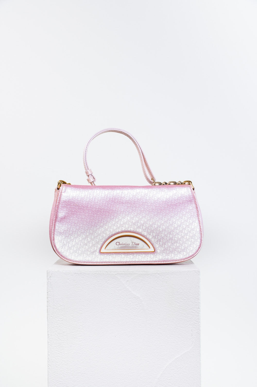 Vintage Malice Pink Metallic Leather shoulder bag