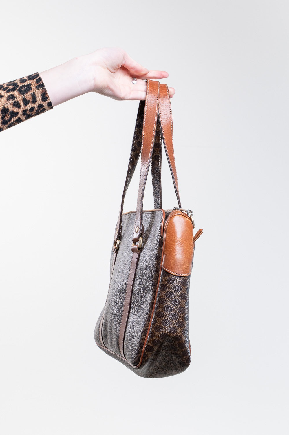 Vintage Brown Macadam Shoulder Bag