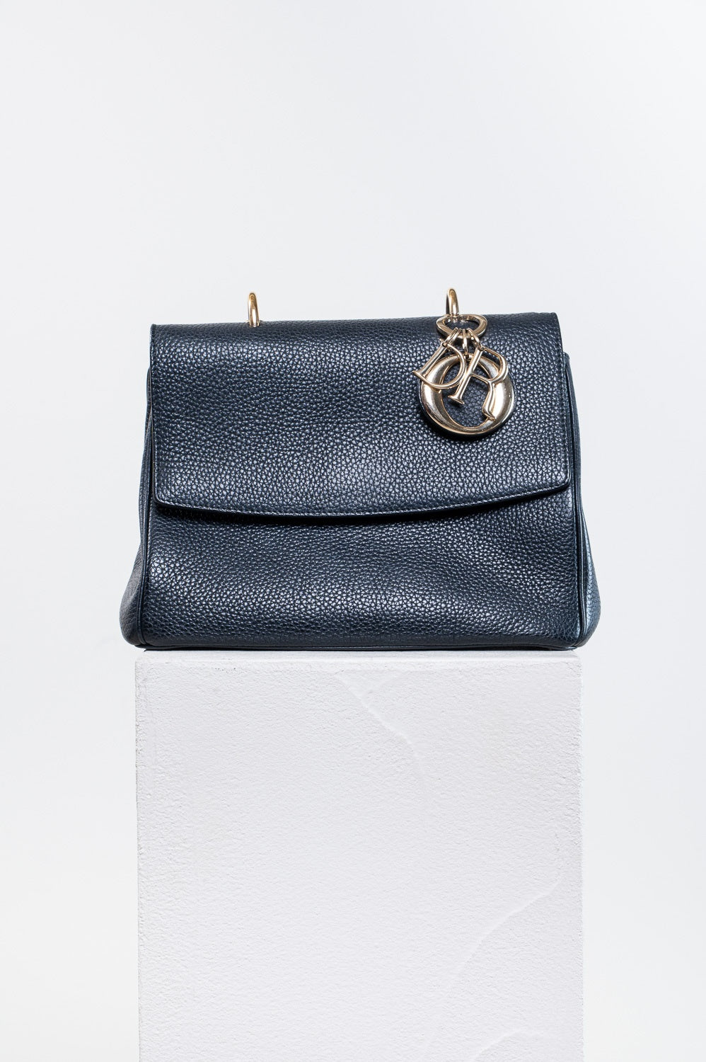 Black Be Dior Medium Flap Top Handle Bag