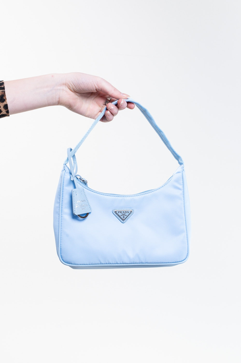 Pale Blue Re-Edition 2000 Re-Nylon Mini Bag