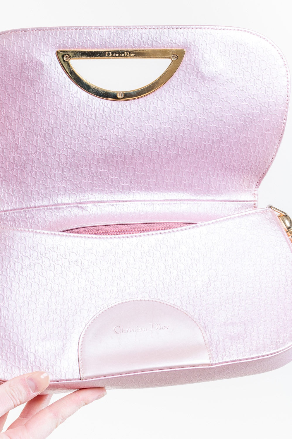 Vintage Malice Pink Metallic Leather shoulder bag