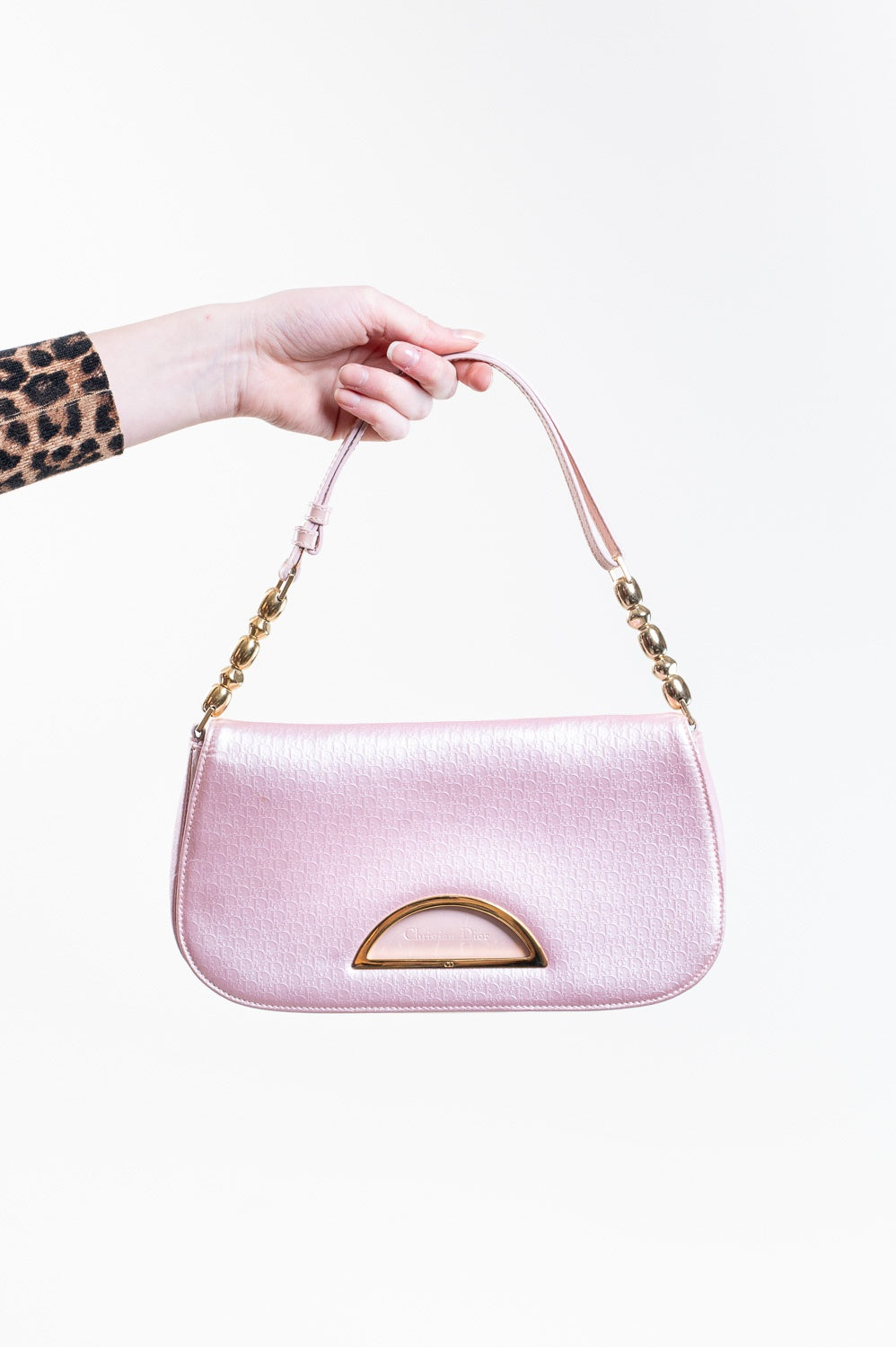 Vintage Malice Pink Metallic Leather shoulder bag