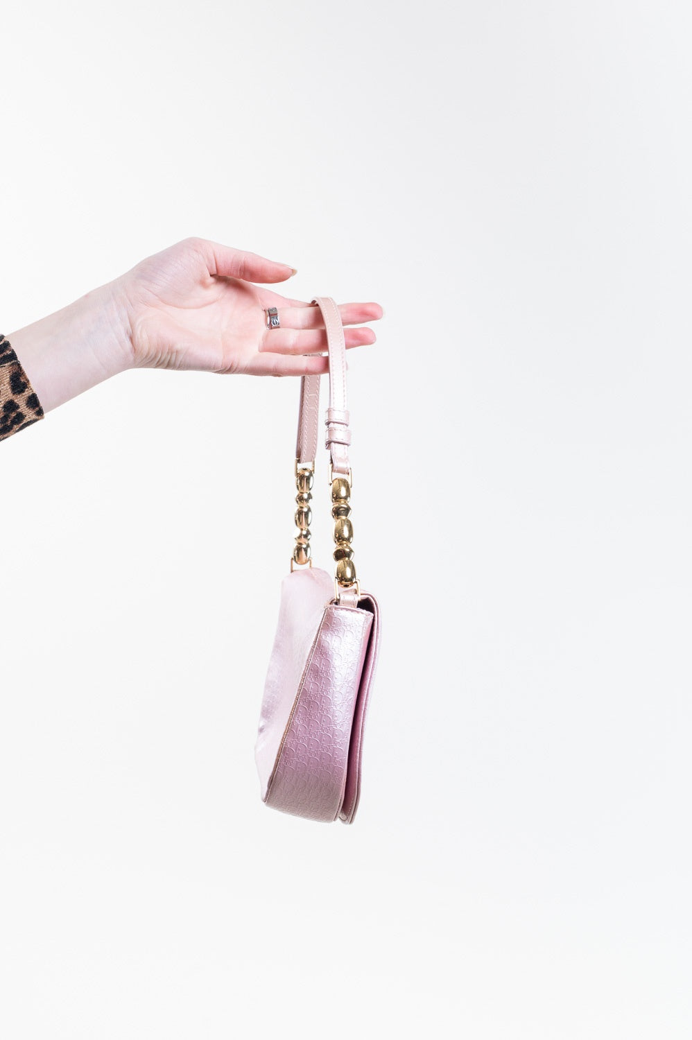 Vintage Malice Pink Metallic Leather shoulder bag