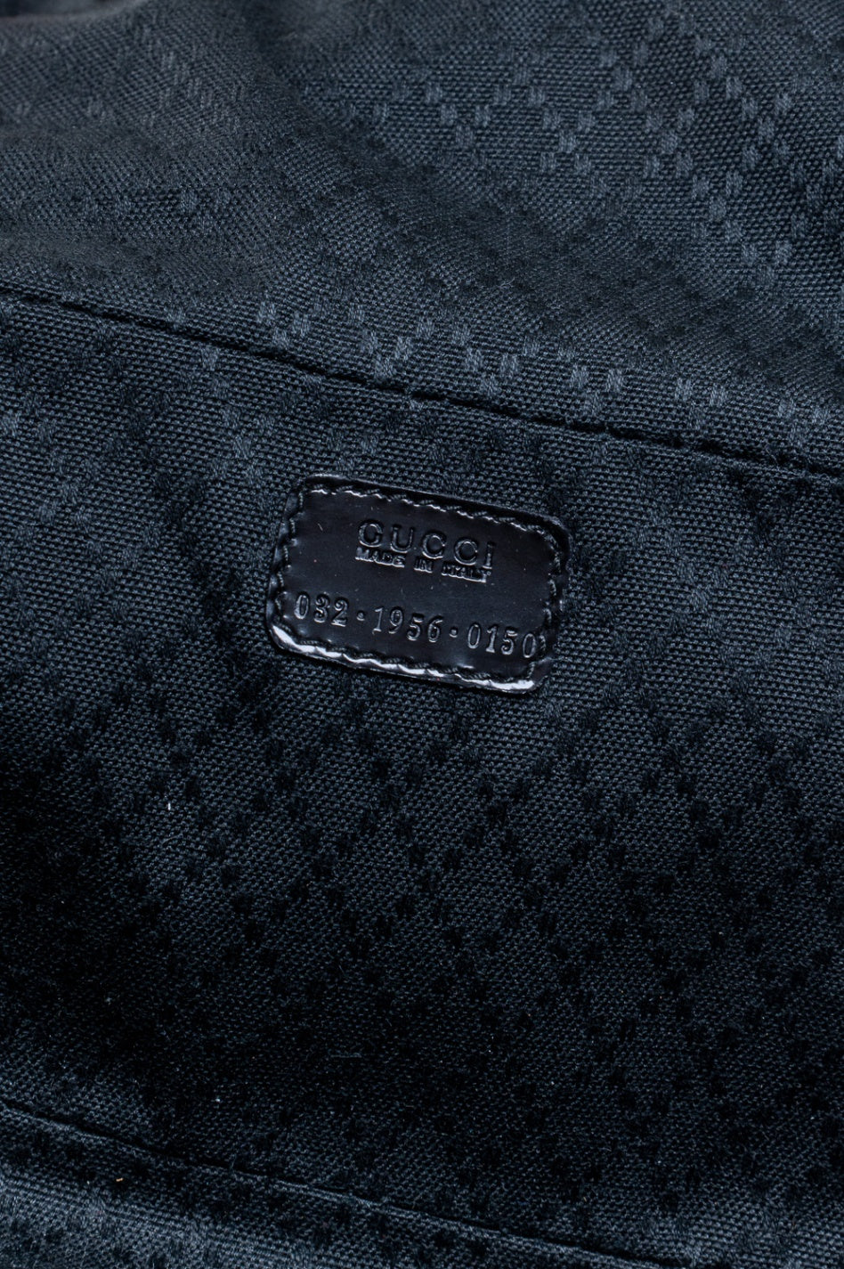 Vintage Black Canvas Top Handle Bamboo Toiletry Case