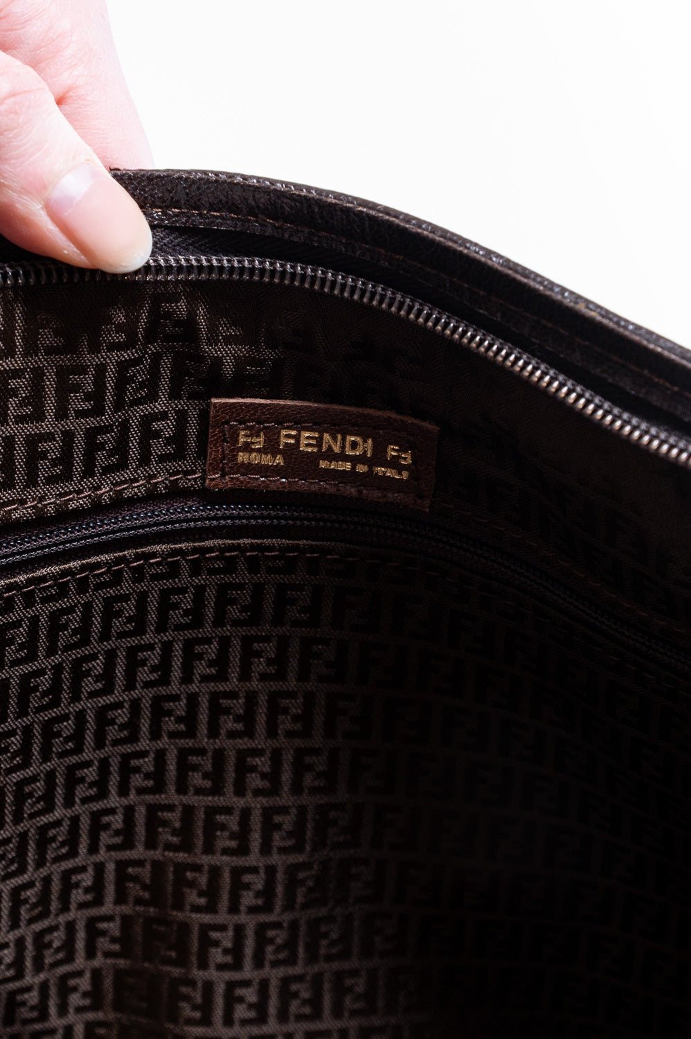 Vintage Brown Woven Leather Double Strap Shoulder Bag