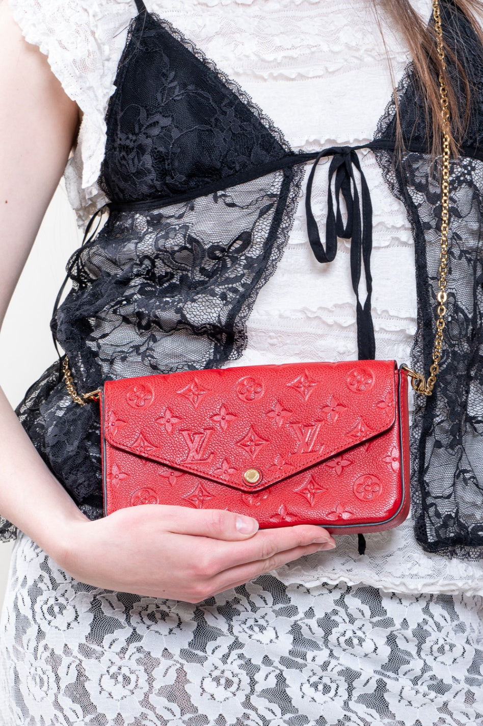 Red Monogram Empreinte Felicie Pochette