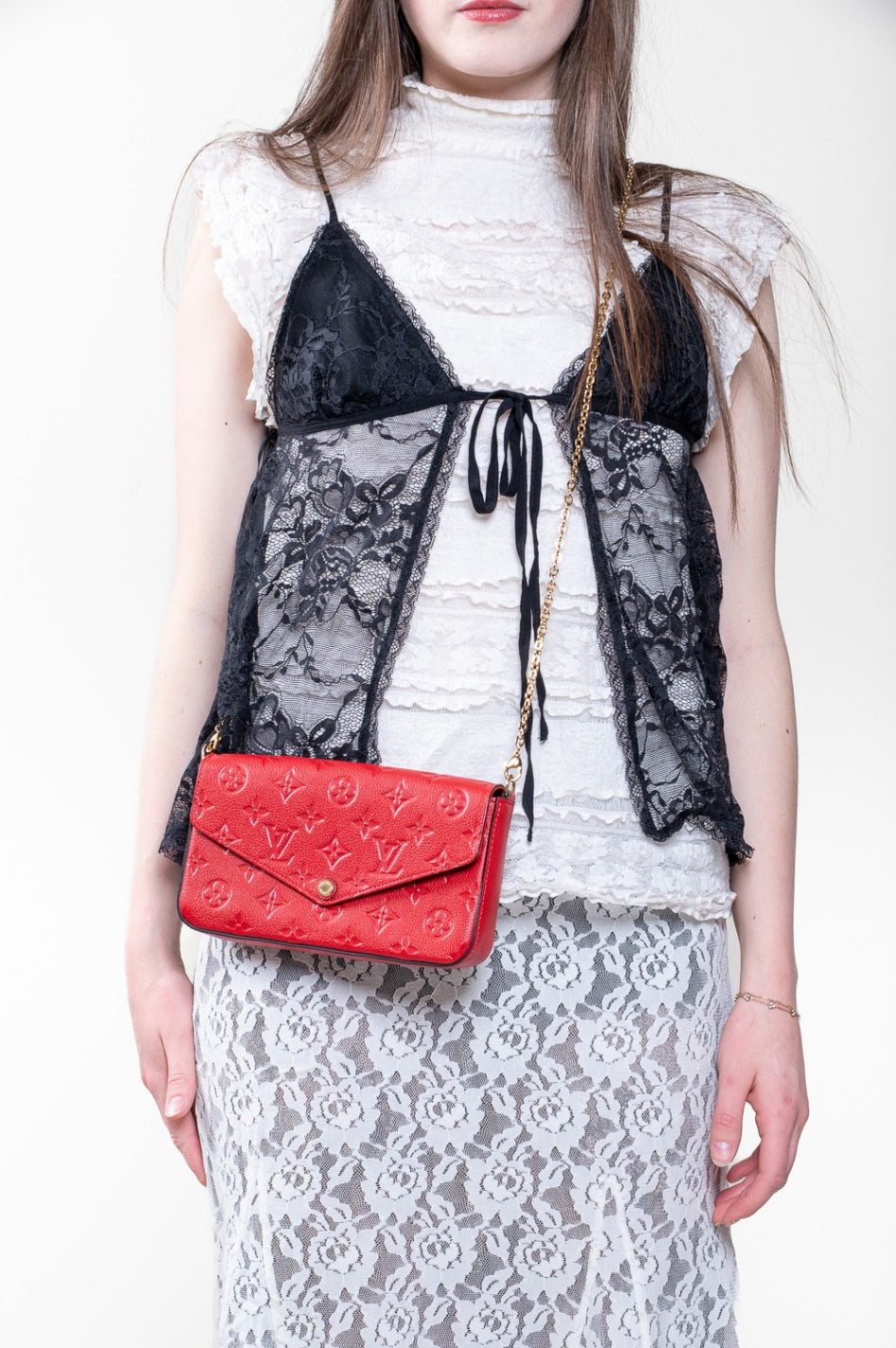 Red Monogram Empreinte Felicie Pochette