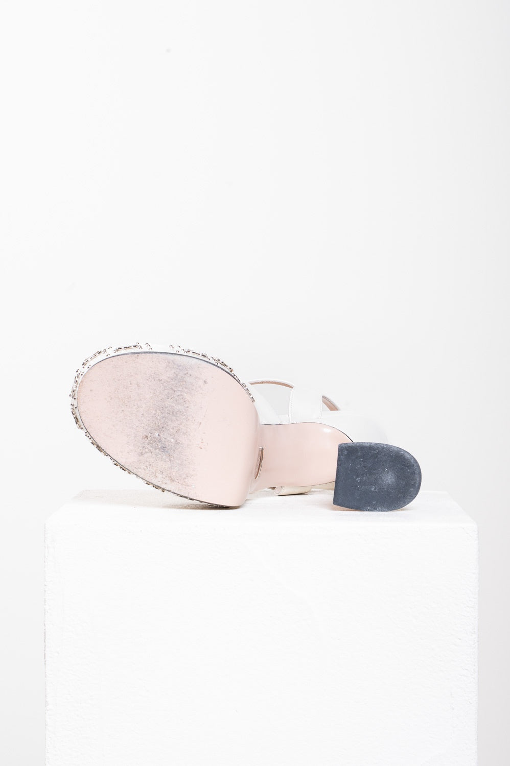Cream Janaya Interlocking G Platform Sandals