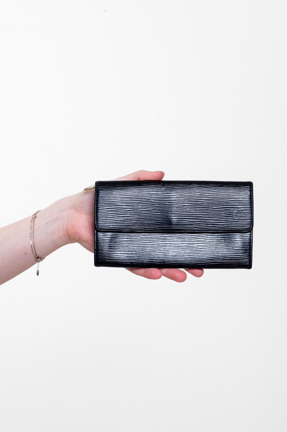 Black Epi Leather Continental Wallet
