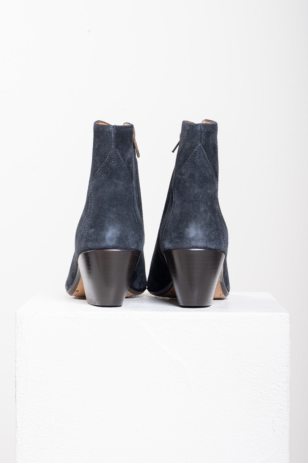 Faded Black Suede Dacken Ankle Bootie