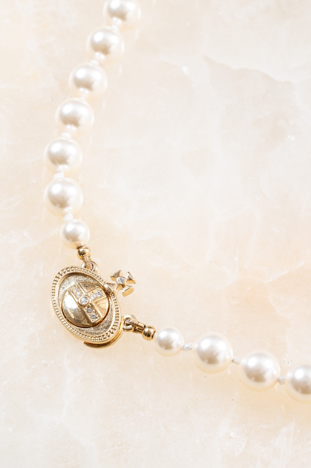 One Row Pearl Drop Choker