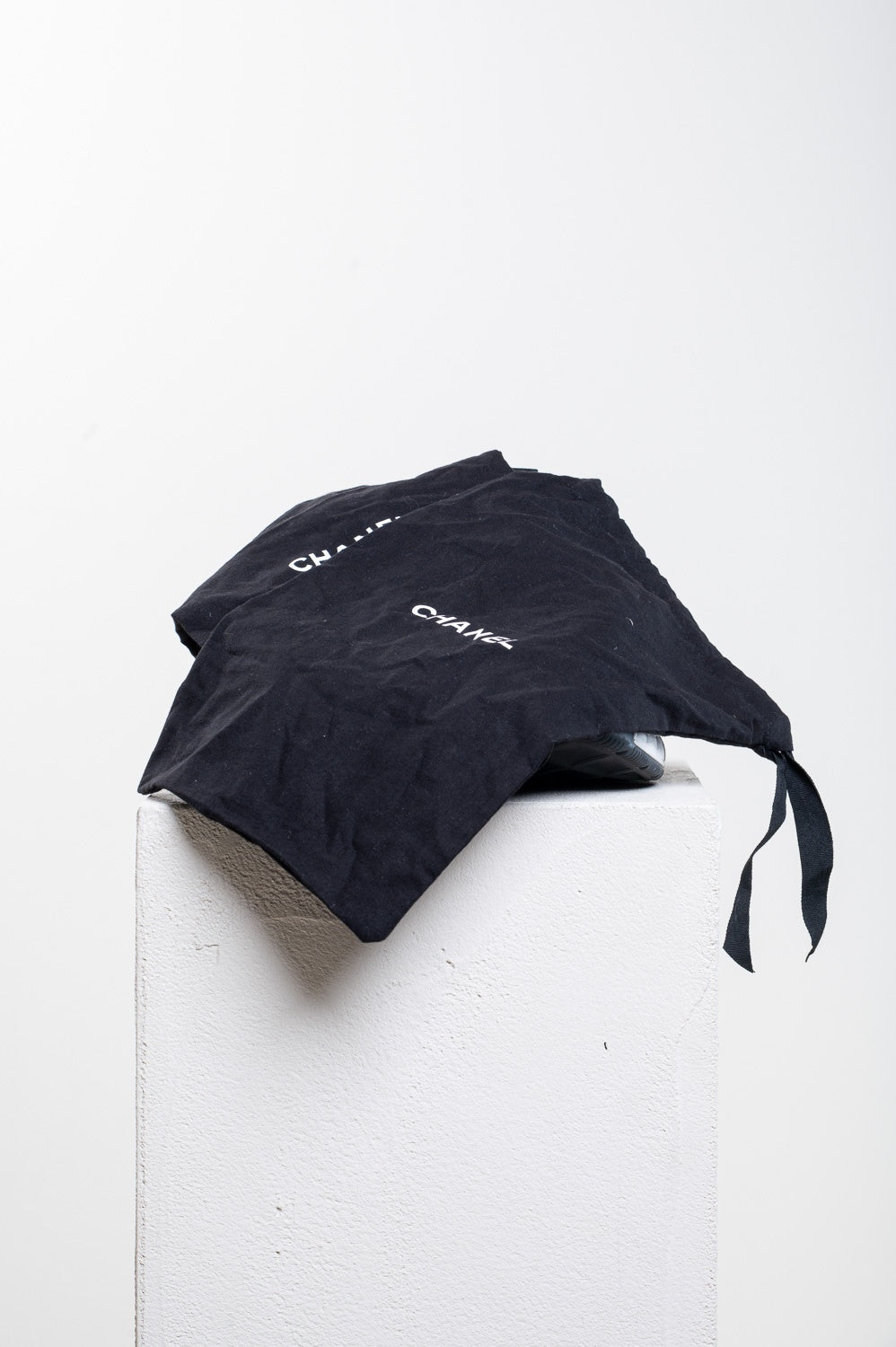 22P White Calfskin Gold CC Logo Sneakers