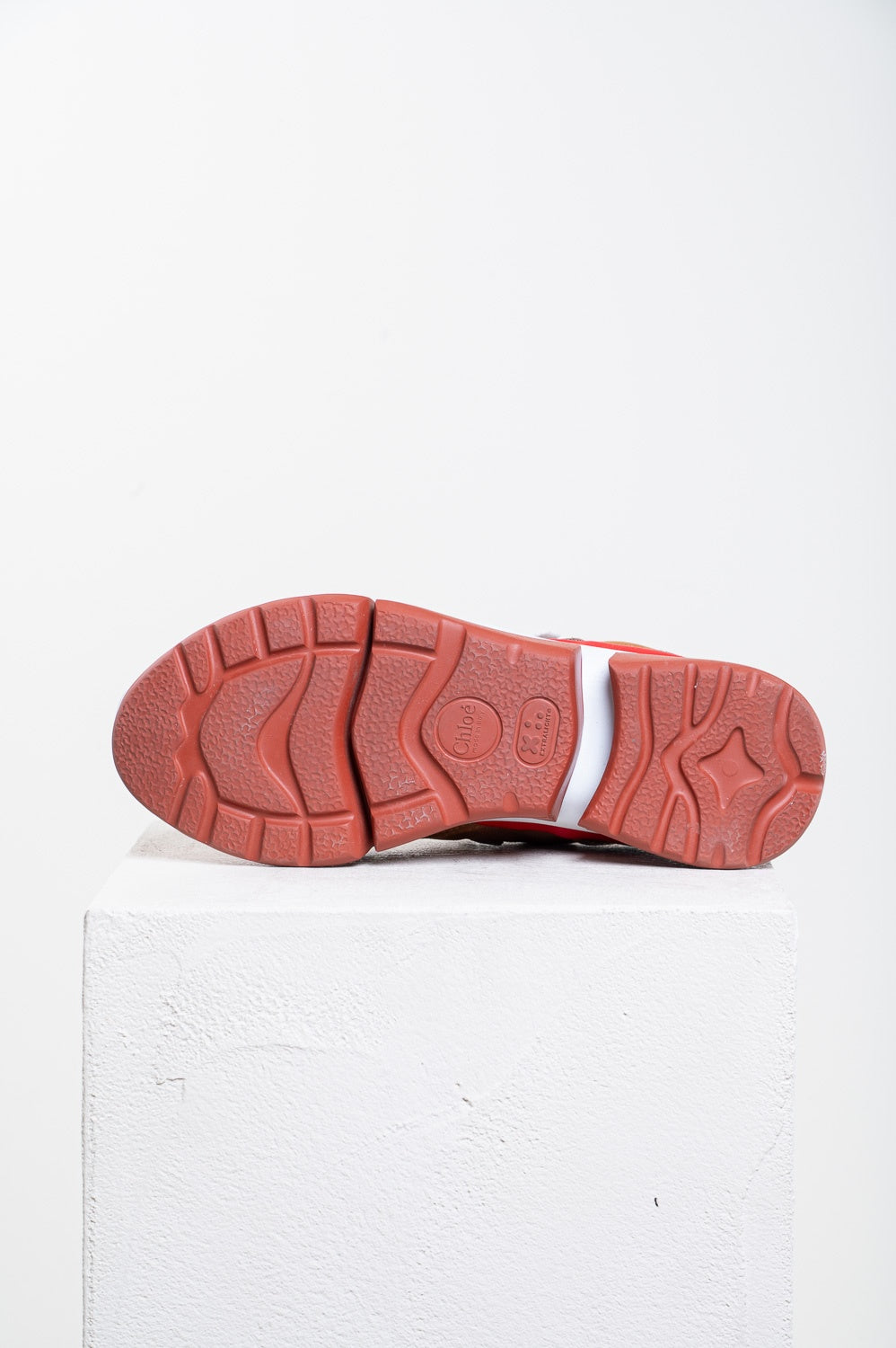 Brown and Red Sonnie Low-Top Sneakers