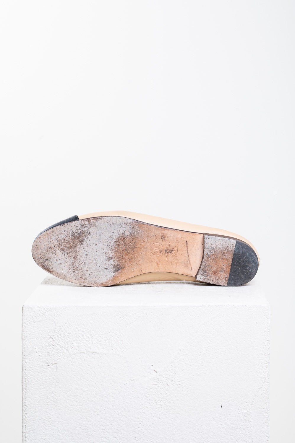 Beige and black CC Ballet Flats