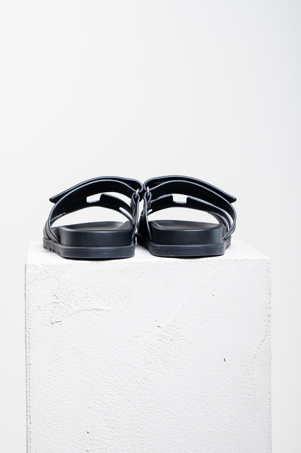 Black Calfskin Chypre Sandals