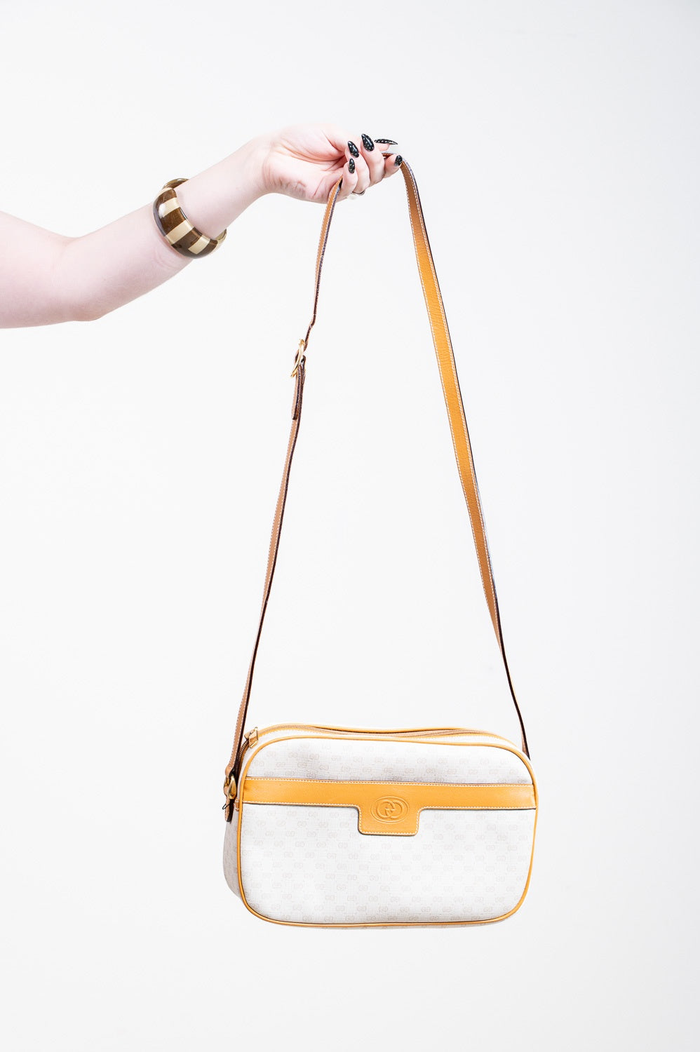 Beige and Brown Micro GG Crossbody