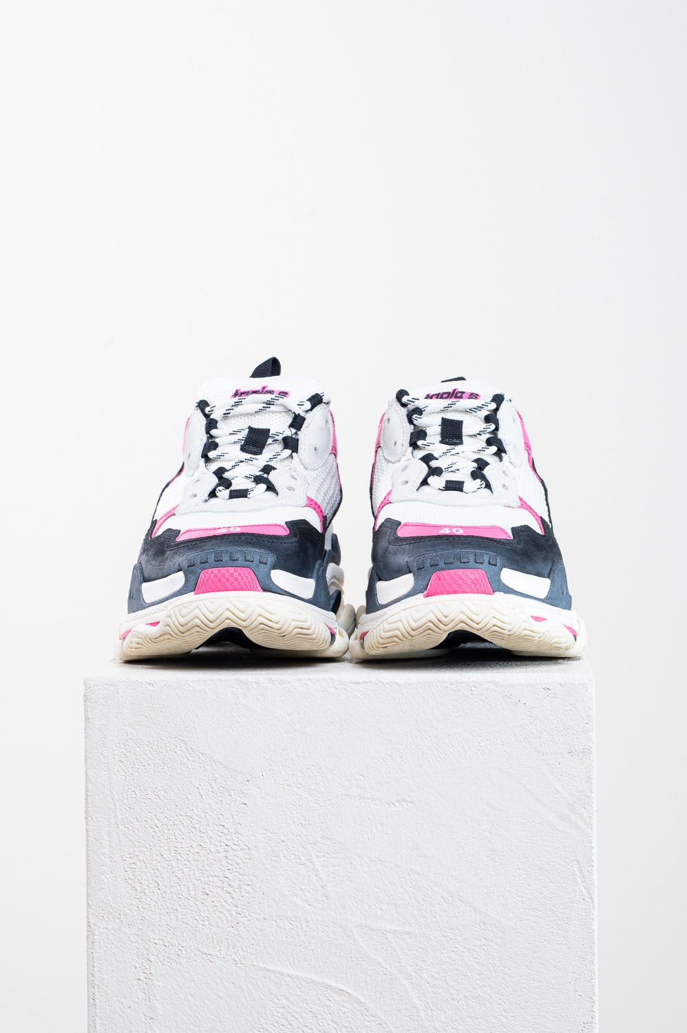 Pink, Black, White Triple S Platform Sneaker