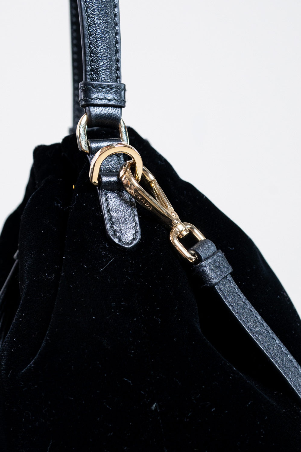 Black Mini Bucket Top Handle Bag