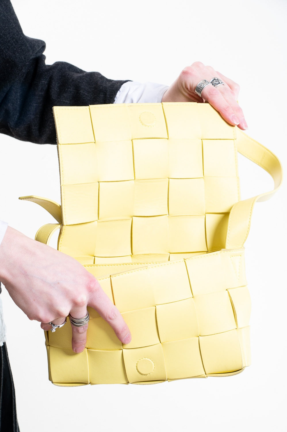 Yellow Intrecciato Cassette shoulder Bag