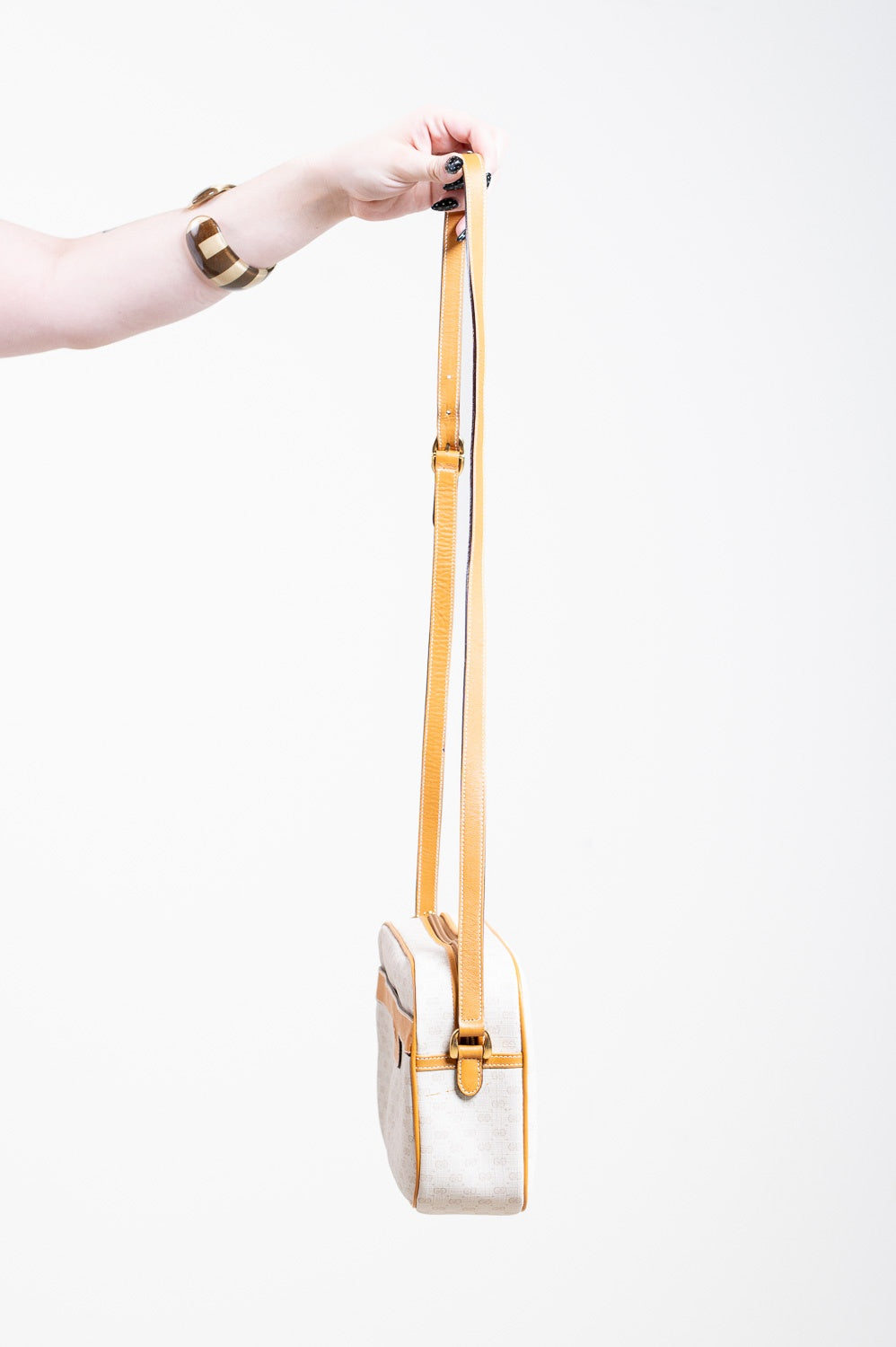 Beige and Brown Micro GG Crossbody