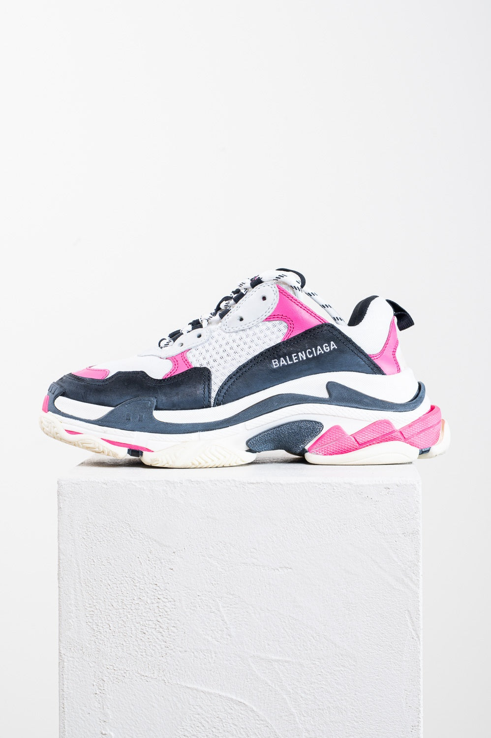 Pink, Black, White Triple S Platform Sneaker