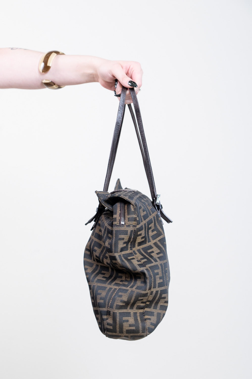 Vintage Zucca Canvas/Leather Handbag