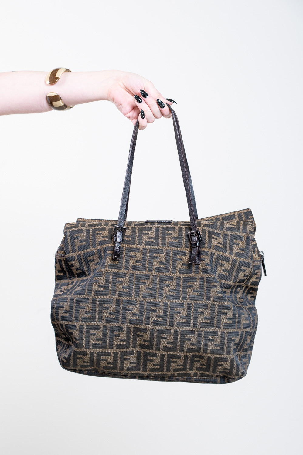 Vintage Zucca Canvas/Leather Handbag