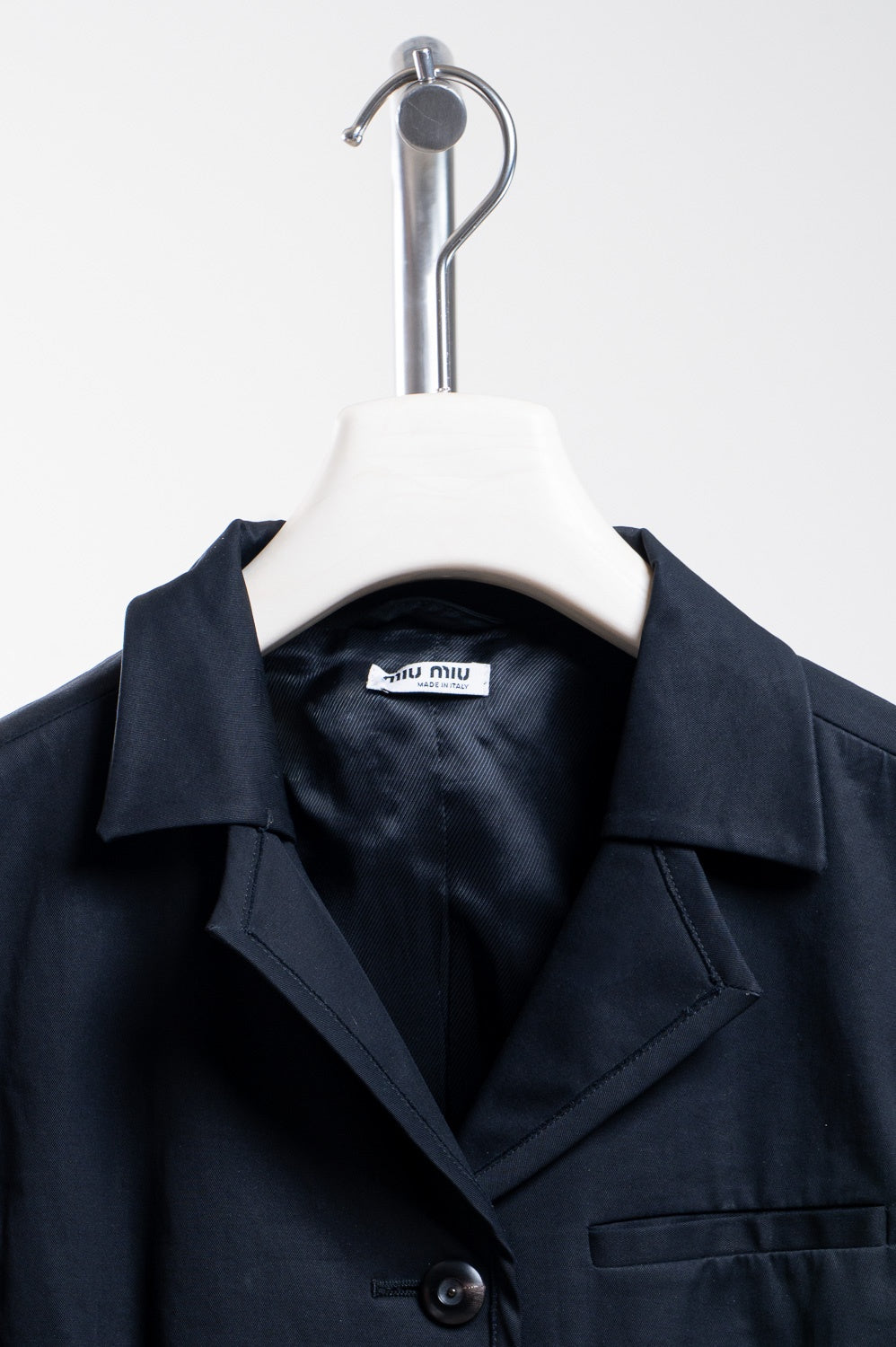 Black Ruffle Bottom Blazer