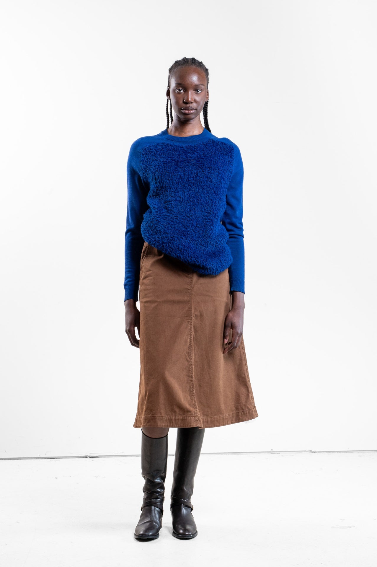 Blue Sherpa Long Sleeve Sweater
