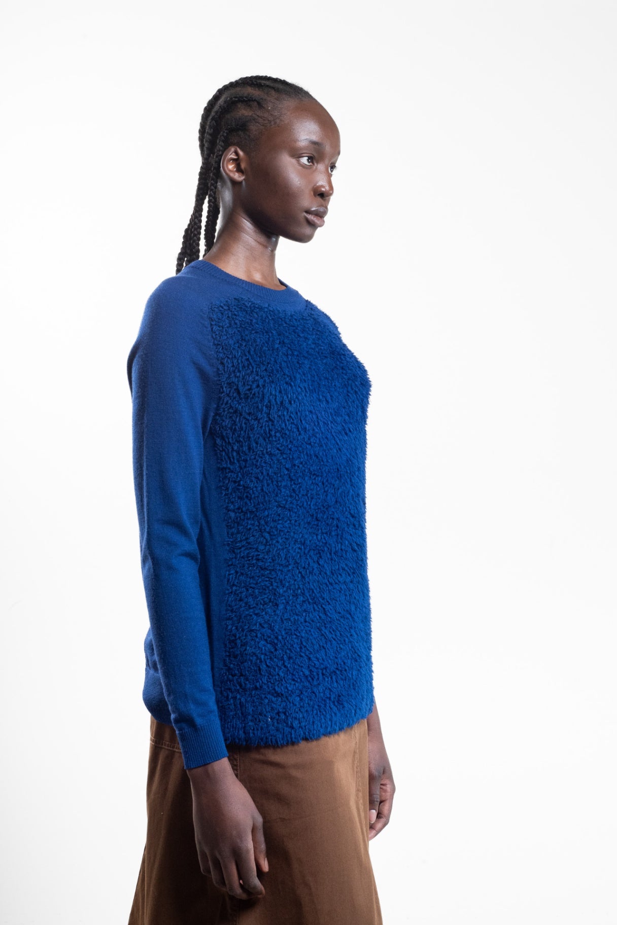 Blue Sherpa Long Sleeve Sweater
