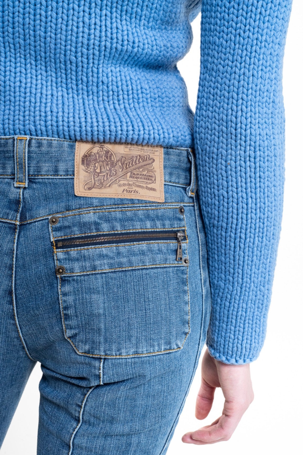 Blue Capri Jean Shorts