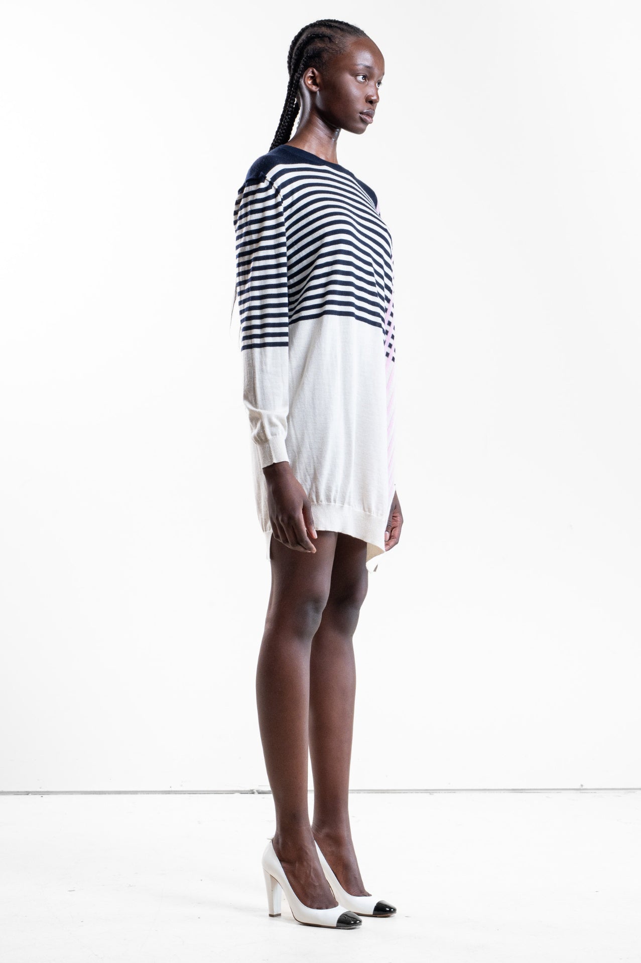 Pop of Pink Striped Sweater