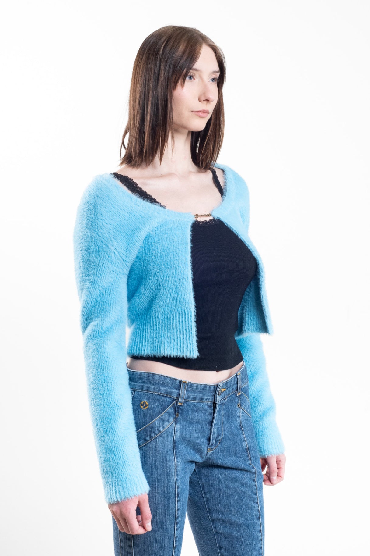 Light Blue Le Papier 'La Maille Neve Manches Longues' Cardigan
