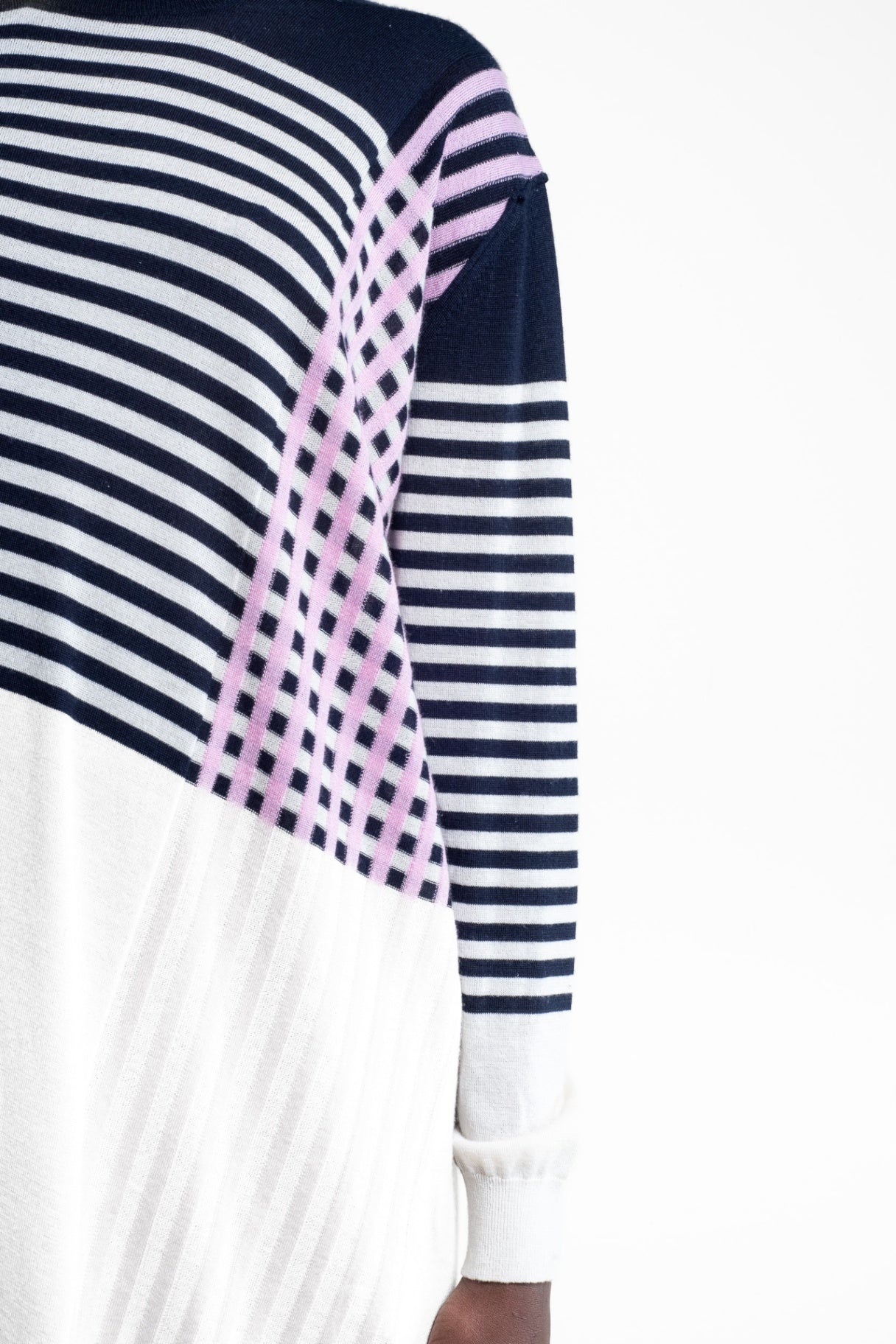 Pop of Pink Striped Sweater