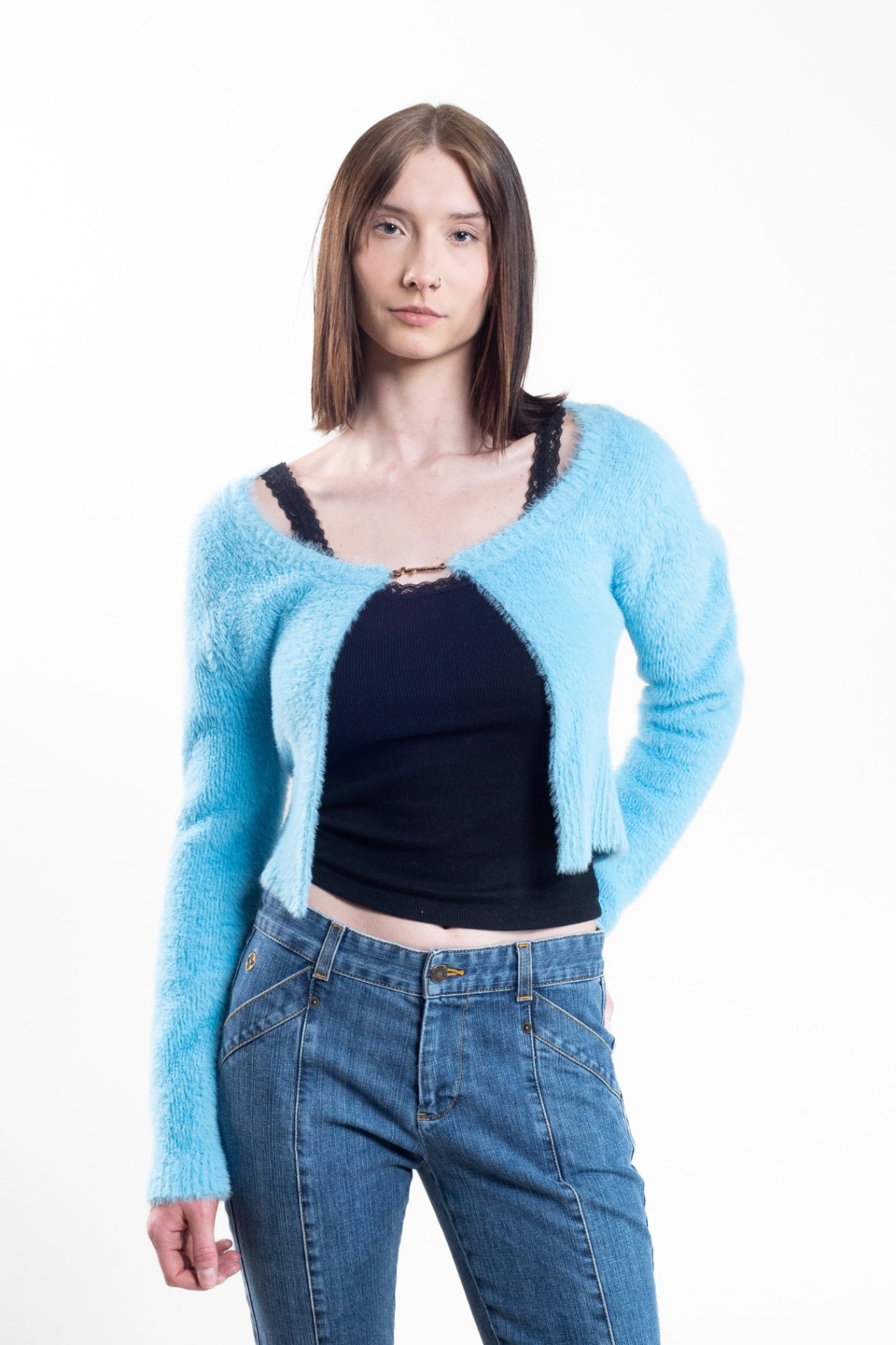Light Blue Le Papier 'La Maille Neve Manches Longues' Cardigan