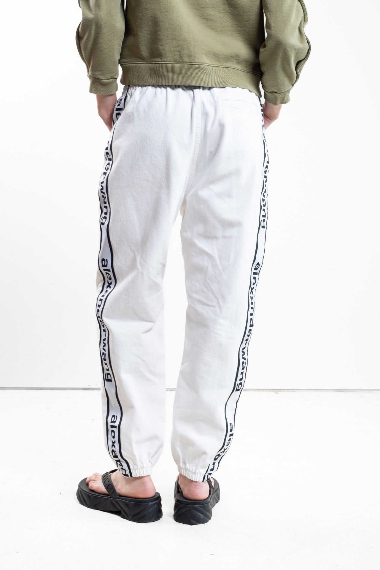 Logo Tape Denim Track Pants